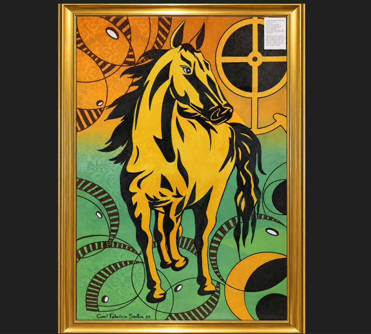 Classificação específica: figuração animalista estilizada com influência do grafismo contemporâneo e da geometrização decorativa.