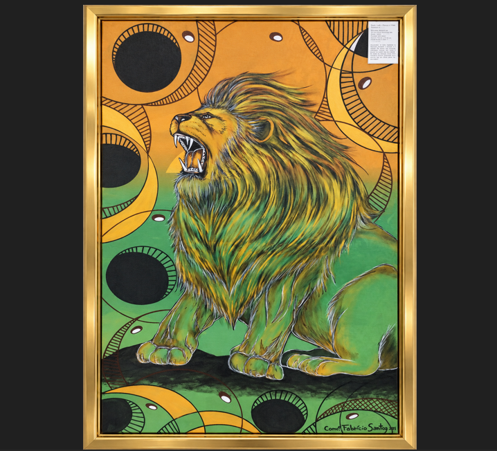 Classificação específica: pintura figurativa animalista com tratamento expressionista e abstração ornamental.