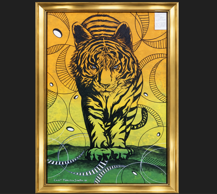 Classificação específica: figuração animalista contemporânea de caráter expressivo, com ornamentação geométrica.