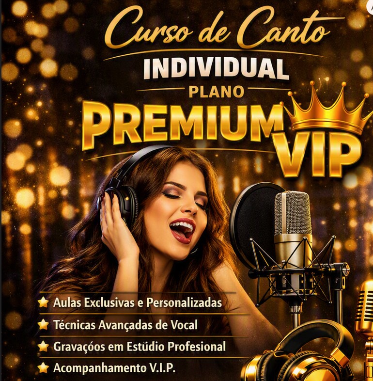 Curso Individualizado de Canto *Plano Premium VIP